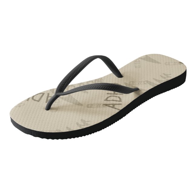 Adhd Graphic Flip Flops (Angled)