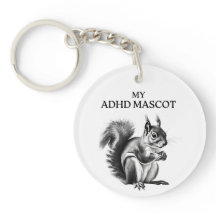 ADHD humor keychain