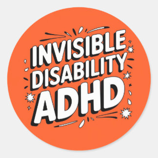 ADHD Invisible handicap autocollant