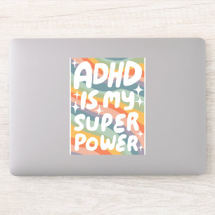 ADHD IS MY SUPERPOWER Fun Colorful Bubble Letters 