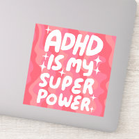 ADHD IS MY SUPERPOWER Fun Colourful Bubble Letters