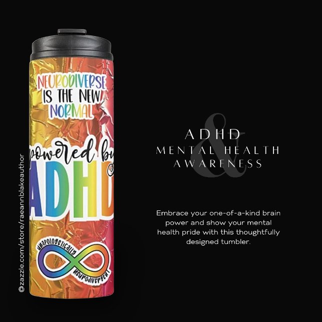 ADHD Mental Health Affirmation Thermal Tumbler (Creator Uploaded)