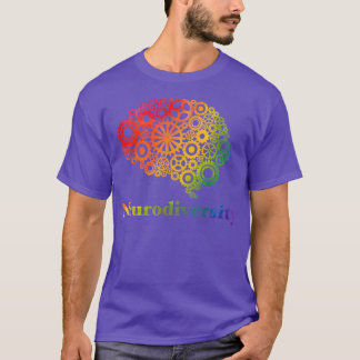 ADHD Neurodiverse Rainbow Autism Awareness Ribbon T-Shirt