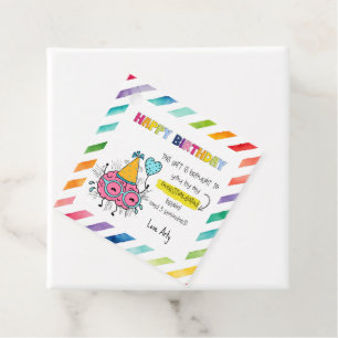 ADHD Overstimulated Brain Birthday ASD Autism Favour Tags