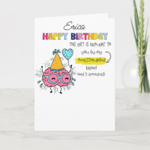 ADHD Overstimulated Brain Birthday ASD Card