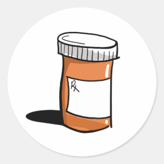 ADHD Pill Bottle Button  Classic Round Sticker