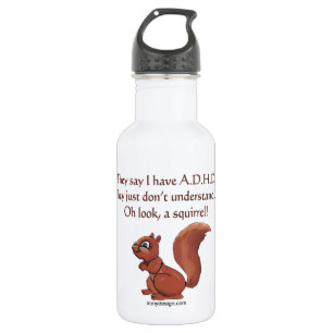 ADHD Squirrel Humour 532 Ml Water Bottle