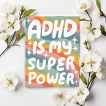 ADHD Super Power Fun Bubble Letters CUSTOM  Postcard<br><div class="desc">Hand made card for you! Customize with your own text or change the colours. Check my shop for lots more colours and designs or let me know if you'd like something custom!</div>