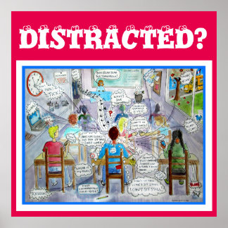 ADHD Symptoms Poster : "Distracted"
