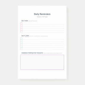 ADHD Task Management  Post-it Notes