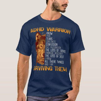 ADHD Warrior Embrace Neurodiversity ADHD Awareness T-Shirt