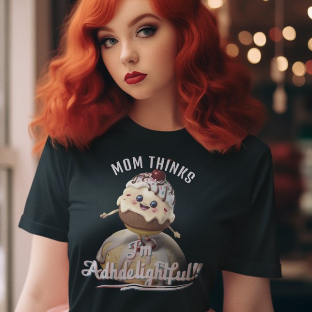 ADHDelightful Sundae: Personalized ADHD Kawaii T-Shirt (adhd, gift, advocate, t-shirt, adhd tee, kawaii, cute, neurodiverse, neurodivergent, funny)