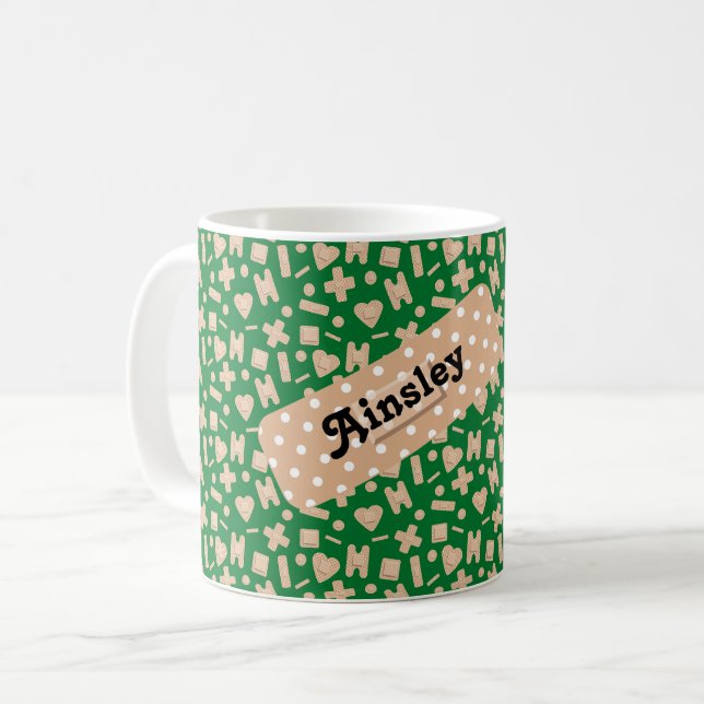 Adhesive Bandage Assortment Personalized Coffee Mug (Front Left)
