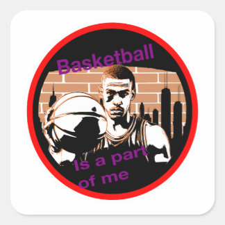Adhesive Basketball is a part of Square Sticker