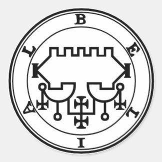 Adhesive Belial Goétia Classic Round Sticker