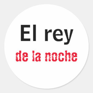 Adhesive el rey de la noche classic round sticker