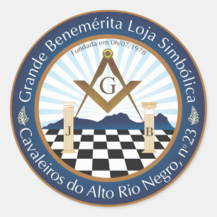 Adhesive Freemason CARN Classic Round Sticker