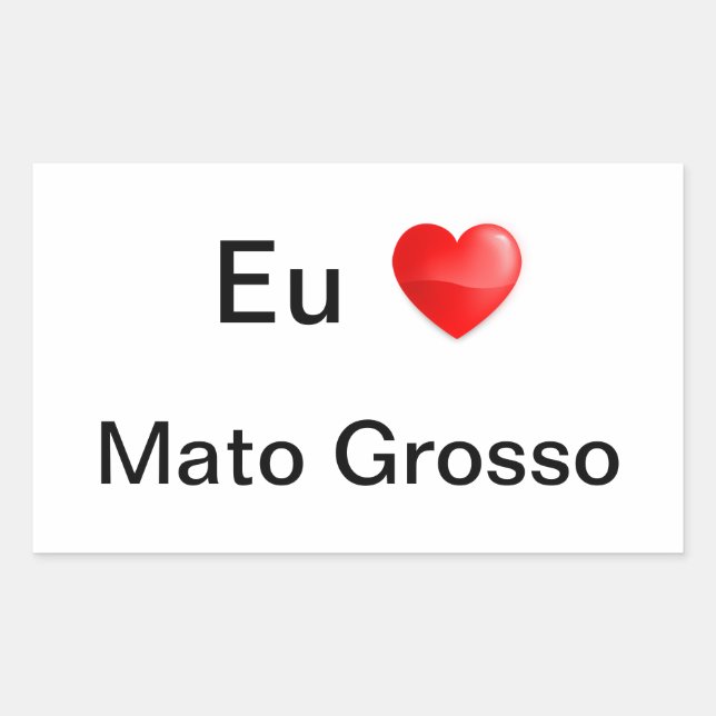 Adhesive I love Mato Grosso Sticker (Front)