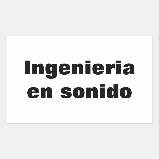 Adhesive ingenieria en sonido sticker (Front)