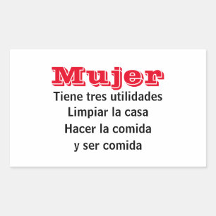 Adhesive La mujer tiene tres utilities Sticker