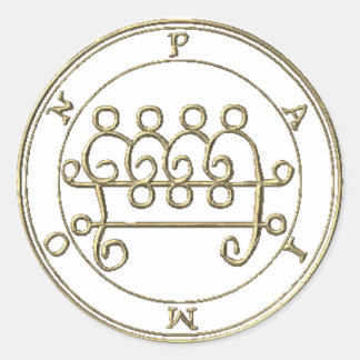 Adhesive Paimon 2 Goétia Classic Round Sticker