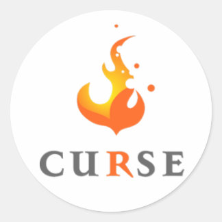 Adhesive Team Curse Classic Round Sticker