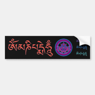 ADHESIVE WITH MANI PADME HUM BUMPER STICKER