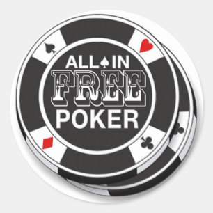 Adhesives Free Poker Classic Round Sticker