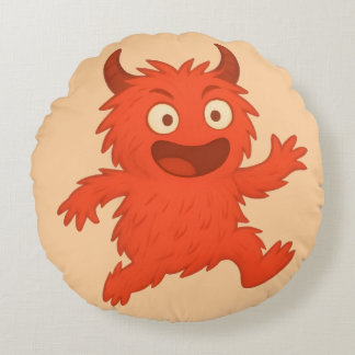 ADHS Monster Rumpel Wut Regulation Round Pillow