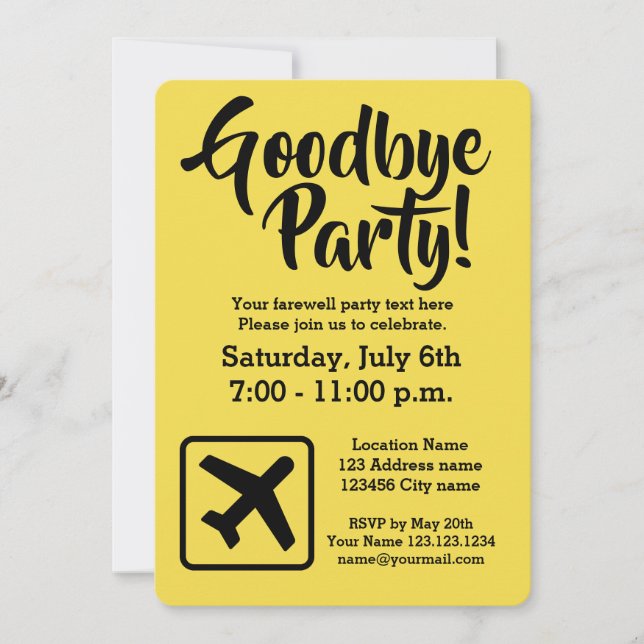 Adieu adieu, adieu, absences des invitations à la  (Devant)