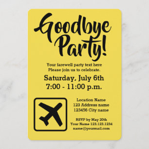 Adieu adieu, adieu, absences des invitations à la