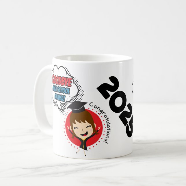 Adieu dramatique au lycée - Graduation Mug 2025 (Devant gauche)