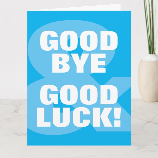 Adieu et bonne chance carte pour collègue (Devant)