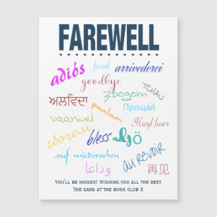 Adieu - La carte magnétique vous manquera