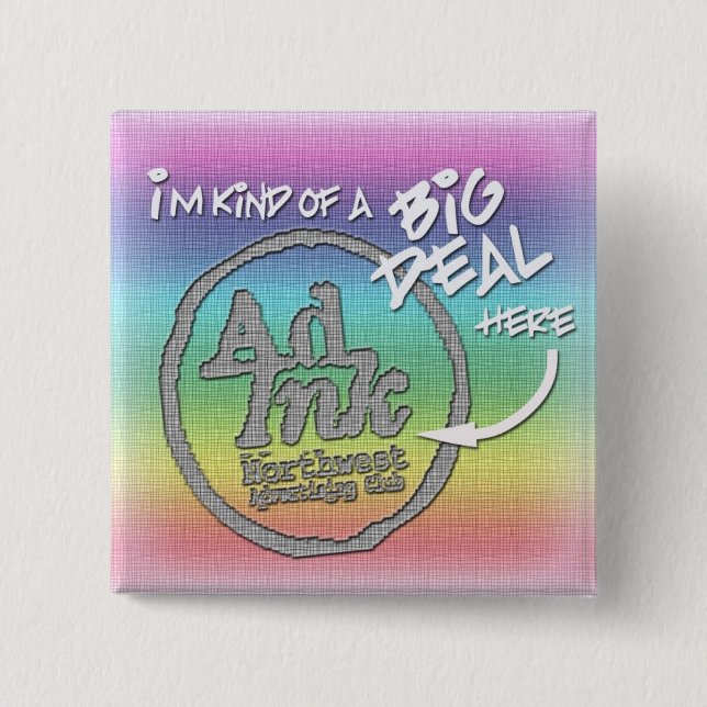AdInk Big Deal Button, Hippie Style 2 Inch Square Button (Front)