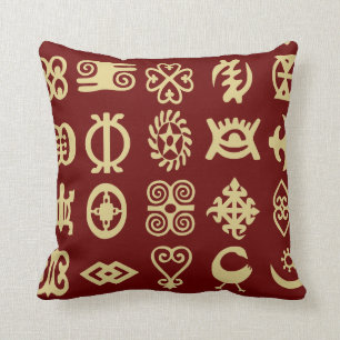 Adinkra , african symbols,Africa,wisdom Throw Pillow