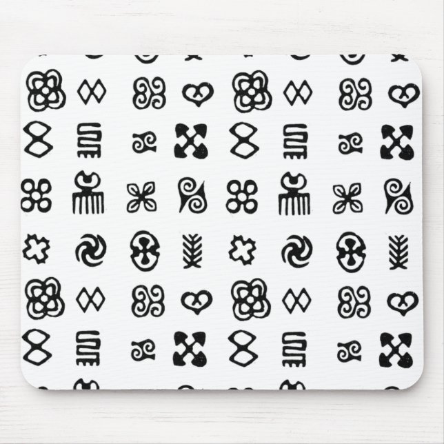 Adinkra African Symbols Mouse Pad (Front)