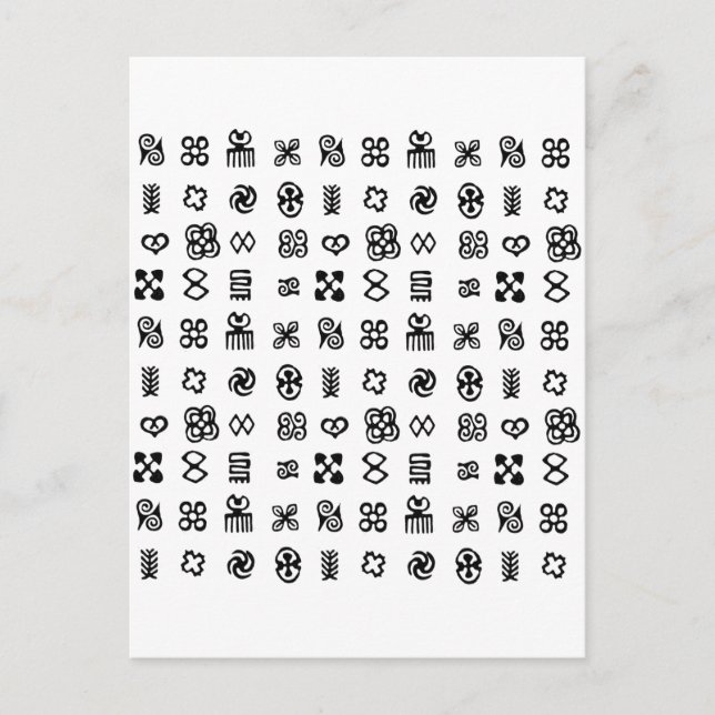 Adinkra African Symbols Postcard (Front)