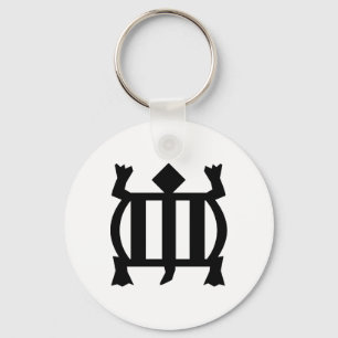 adinkra denkyem blk keychain