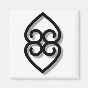 Adinkra - earth-BW Magnet
