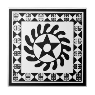 adinkra flower circle with border 12.png tile