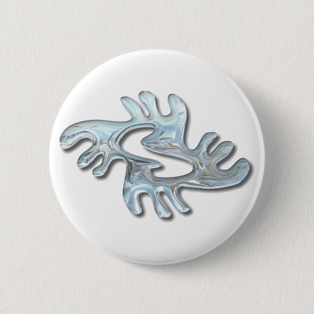 Adinkra-peace-glass 2 Inch Round Button (Front)