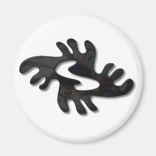 Adinkra-peace-shiny black magnet