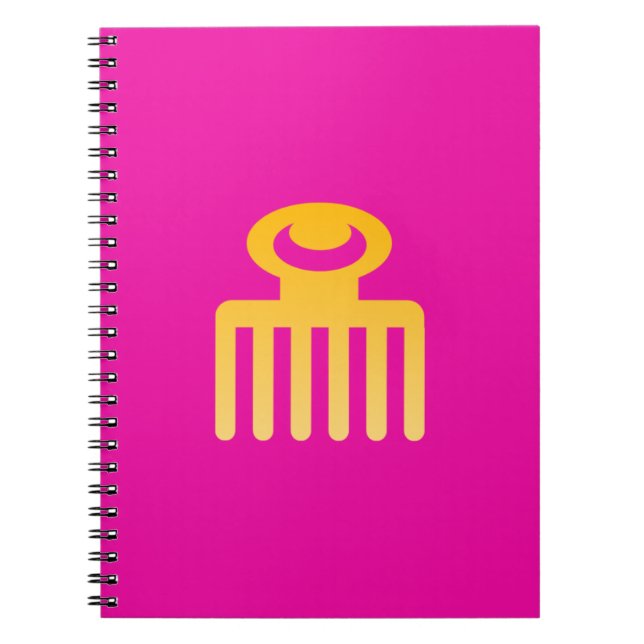 Adinkra Symbol (Beauty) Spiral Lined Notebook (Front)