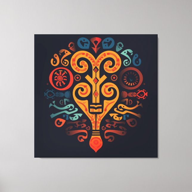 Adinkra Symbol Canvas Print (Front)