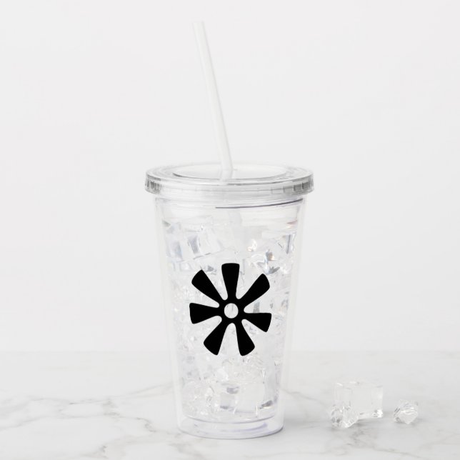 Adinkra Symbol (Wisdom) Tumbler (Front Ice)