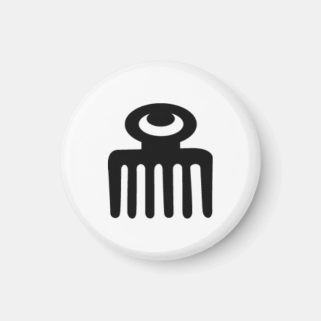Adinkra Symbole Magnet - Beauté féminine + Patienc (Devant)