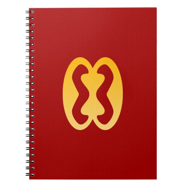 Adinkra Symbole (Relations Humaines) Carnet Spiral (Devant)