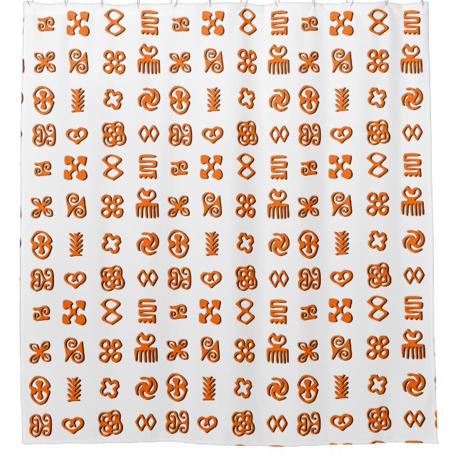 Adinkra Symbols in Orange And Black (Front)