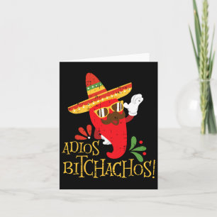 Adios Achos Cinco De Mayo Mexican Chili Peppers  Card